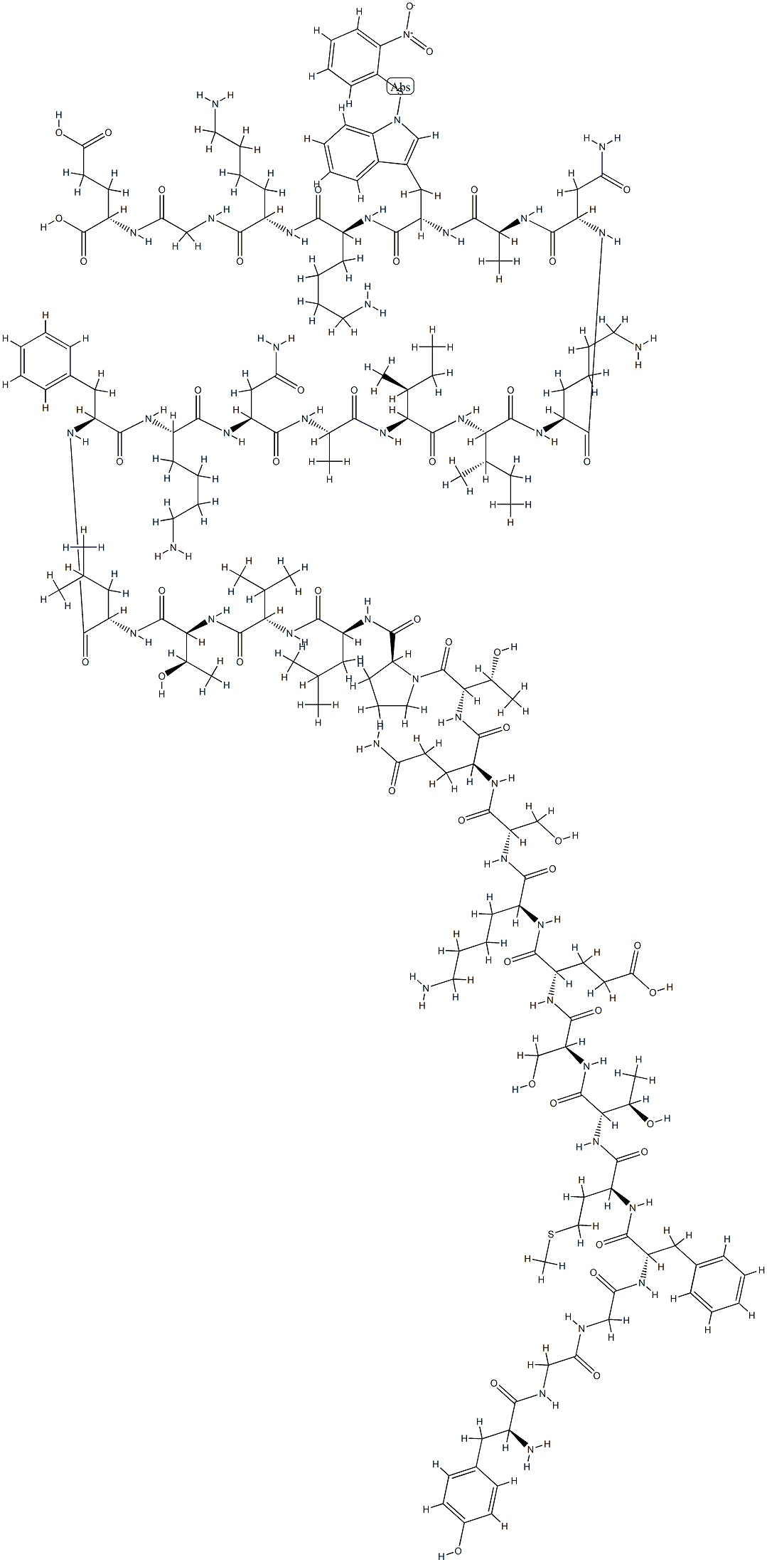 beta-endorphin, Trp(27)-2-nitrophenylsulfenyl chloride Struktur