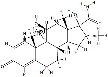 dexamethasone-17-carboxamide Struktur