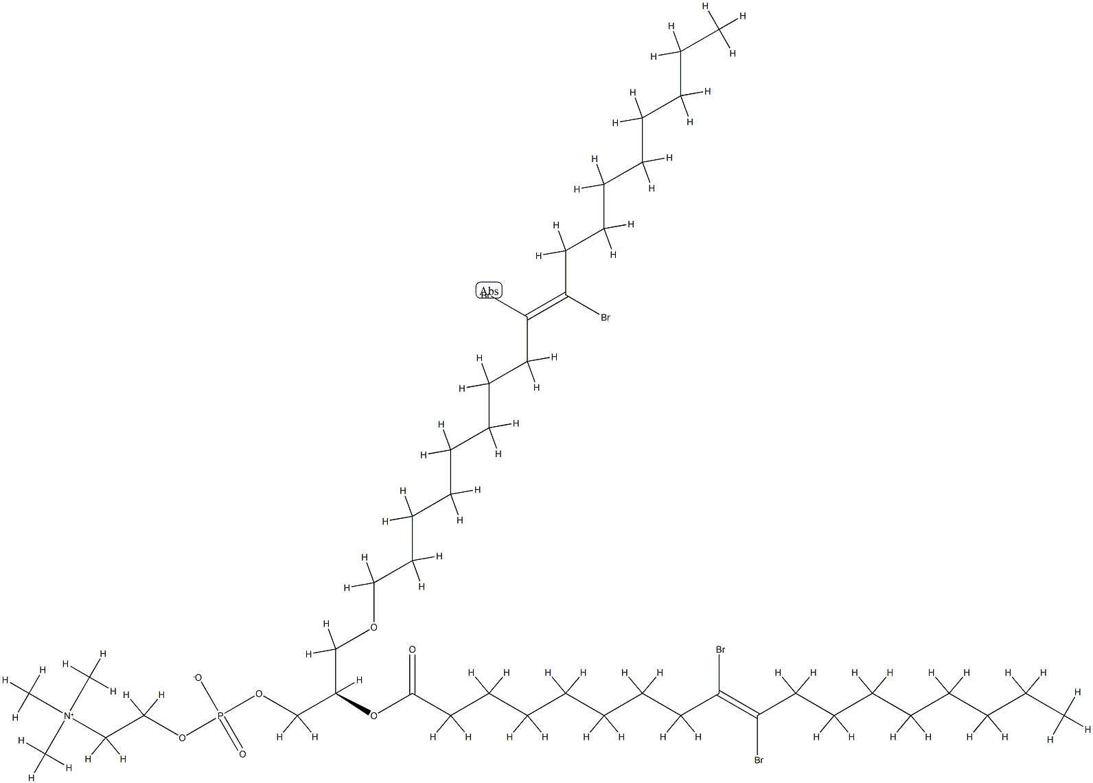 1,2-bis(9,10-dibromooleoyl)phosphatidylcholine Structure