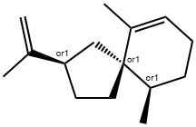 Spiro[4.5]dec-6-ene,6,10-diMethyl-2-(1- Methylethenyl)-,(2R,5S,10R)-rel- Struktur