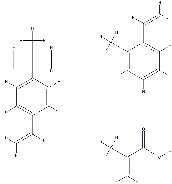 2-Propenoic acid, 2-methyl-, polymer with 1-(1,1-dimethylethyl)-4-ethenylbenzene and ethenylmethylbenzene 化学構造式
