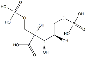 4-carboxyarabinitol 1,5-biphosphate 结构式