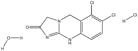 アナグレリド塩酸塩水和物 化学構造式