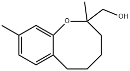 3,4,5,6-Tetrahydro-2,9-dimethyl-2H-1-benzoxocin-2-methanol Struktur