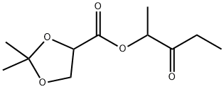 1-Methyl-2-oxobutyl 2,2-dimethyl-1,3-dioxolane-4-carboxylate Structure