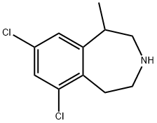 1H-?3-?Benzazepine, 6,?8-?dichloro-?2,?3,?4,?5-?tetrahydro-?1-?methyl- 结构式