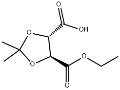 (4S,5S)-5-(乙氧羰基)-2,2-二甲基-1,3-二氧戊环-4-羧酸, 824985-33-3, 结构式
