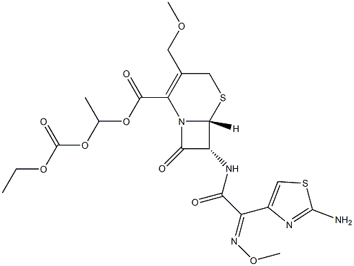 O-Desisopropyl-O-ethyl Cefpodoxime Proxetil,82619-01-0,结构式