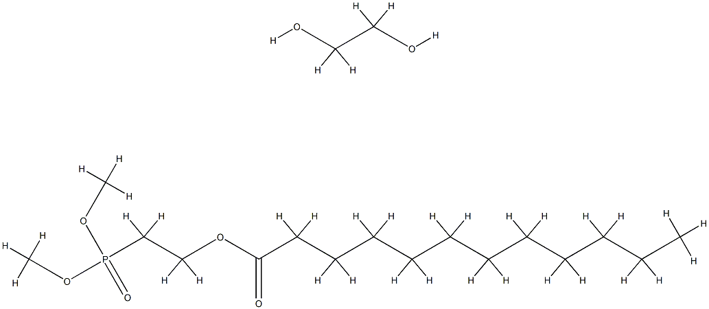 Dodecanoic acid, 2-(dimethoxyphosphinyl)ethyl ester, reaction products with polyethylene glycol Struktur