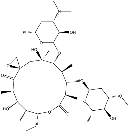 (3'S)-3'-Demethyl-8,19-epoxy-12-deoxyerythromycin Structure