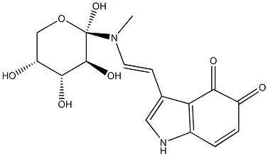 1-desoxyfructo-alpha,beta-dehydro-4,5-dioxotryptamine Structure
