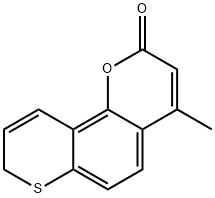 4-Methyl-2H,8H-thiopyrano[2,3-h]-1-benzopyran-2-one 结构式