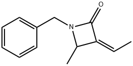 2-?Azetidinone, 3-?ethylidene-?4-?methyl-?1-?(phenylmethyl)?-?, (3Z)?- Struktur