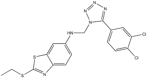 6-BENZOTHIAZOLAMINE, N-((5-(3,4-DICHLOROPHENYL)-1H-TETRAZOL-1-YL)METHY L)-2-(ETHY Structure