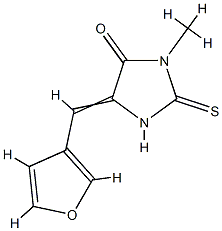 4-Imidazolidinone,5-(3-furanylmethylene)-3-methyl-2-thioxo-(9CI) Struktur