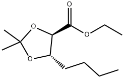 Ethyl (4R,5S)-5-butyl-2,2-dimethyl-1,3-dioxolane-4-carboxylate Struktur
