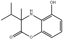 2H-?1,?4-?Benzoxazin-?2-?one, 3,?4-?dihydro-?5-?hydroxy-?3-?methyl-?3-?(1-?methylethyl)?- Struktur
