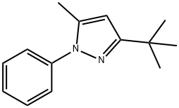 3-(1,1-Dimethylethyl)-5-methyl-1-phenyl-1H-pyrazole 结构式