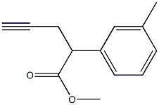 Benzeneacetic acid, 3-?methyl-?α-?2-?propyn-?1-?yl-?, methyl ester 结构式