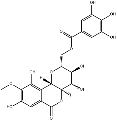 11-O-没食子酰岩白菜素, 82958-44-9, 结构式