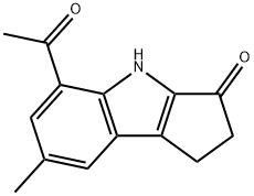 5-Acetyl-1,4-dihydro-7-methylcyclopent[b]indol-3(2H)-one Struktur