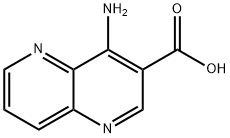 1,5-Naphthyridine-3-carboxylicacid,4-amino-(9CI) 化学構造式