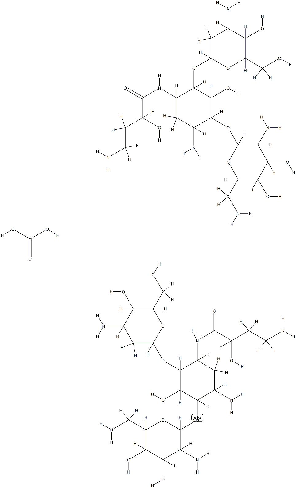 1-N-((S)-4-amino-2-hydroxybutyryl)-2''-deoxykanamycin B,83071-96-9,结构式