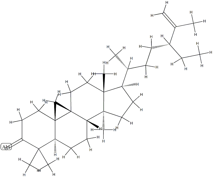 (24R)-24-Ethyl-9β,19-cyclo-5α-lanost-25-en-3-one Structure