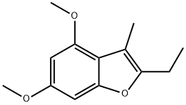Benzofuran, 2-ethyl-4,6-dimethoxy-3-methyl- Struktur