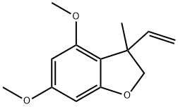 Benzofuran, 3-?ethenyl-?2,?3-?dihydro-?4,?6-?dimethoxy-?3-?methyl- 结构式