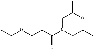 1-(2,6-Dimethyl-4-morpholinyl)-3-ethoxy-1-propanone Struktur