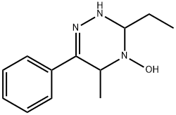 3-Ethyl-2,3,4,5-tetrahydro-4-hydroxy-5-methyl-6-phenyl-1,2,4-triazine Structure