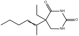 5-Ethyldihydro-5-(1-methyl-1-penten-1-yl)-2,4(1H,3H)-pyrimidinedione Struktur