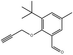 3-(1,1-Dimethylethyl)-5-methyl-2-(2-propyn-1-yloxy)benzaldehyde Struktur