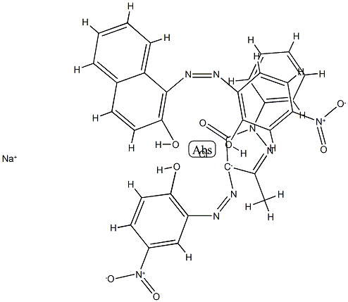 sodium [2,4-dihydro-4-[(2-hydroxy-5-nitrophenyl)azo]-5-methyl-2-phenyl-3H-pyrazol-3-onato(2-)][1-[(2-hydroxy-4-nitrophenyl)azo]-2-naphtholato(2-)]chromate(1-)  Structure