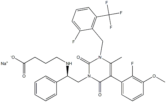 Elagolix Sodium Structure