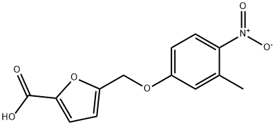5-[(3-methyl-4-nitrophenoxy)methyl]-2-furoic acid|5-((3-甲基-4-硝基苯氧基)甲基)呋喃-2-羧酸