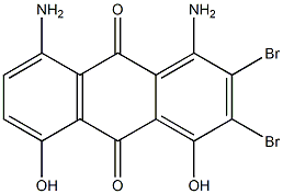 1,8-diamino-ar,ar'-dibromo-4,5-dihydroxyanthraquinone Struktur
