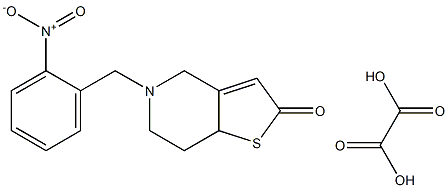 o-Nitrobenzyl-5 tetrahydro-5,6,7,7a 4H-thieno(3,2-c)pyridinone-2 oxala te [French] Structure