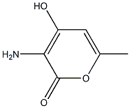 3-氨基-4-羟基-6-甲基-2H-吡喃-2-酮 结构式