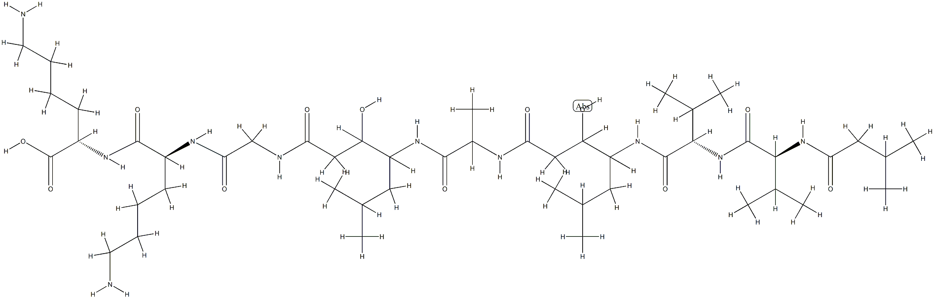 pepstatyl, Gly-Lys-Lys- 结构式