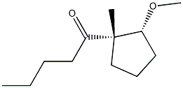 1-Pentanone,1-[(1R,2S)-2-methoxy-1-methylcyclopentyl]-,rel-(9CI) Struktur