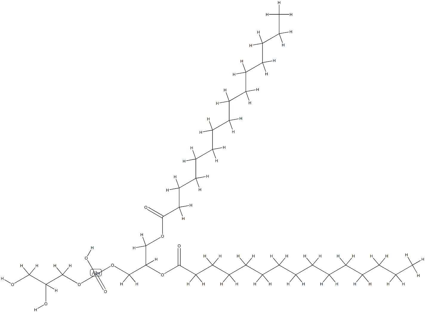 1,2-pentadecanoylphosphatidylcholine 结构式