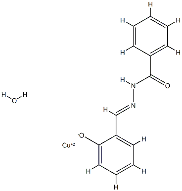 (salicylaldehydebenzoylhydrazonato)copper(II) Structure