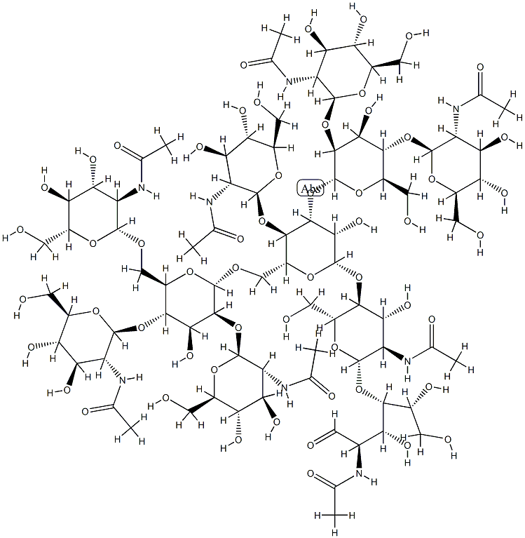 MANNOTRIOSE-DI-(N-ACETYL-D-GLUCOSAMINE)& Struktur