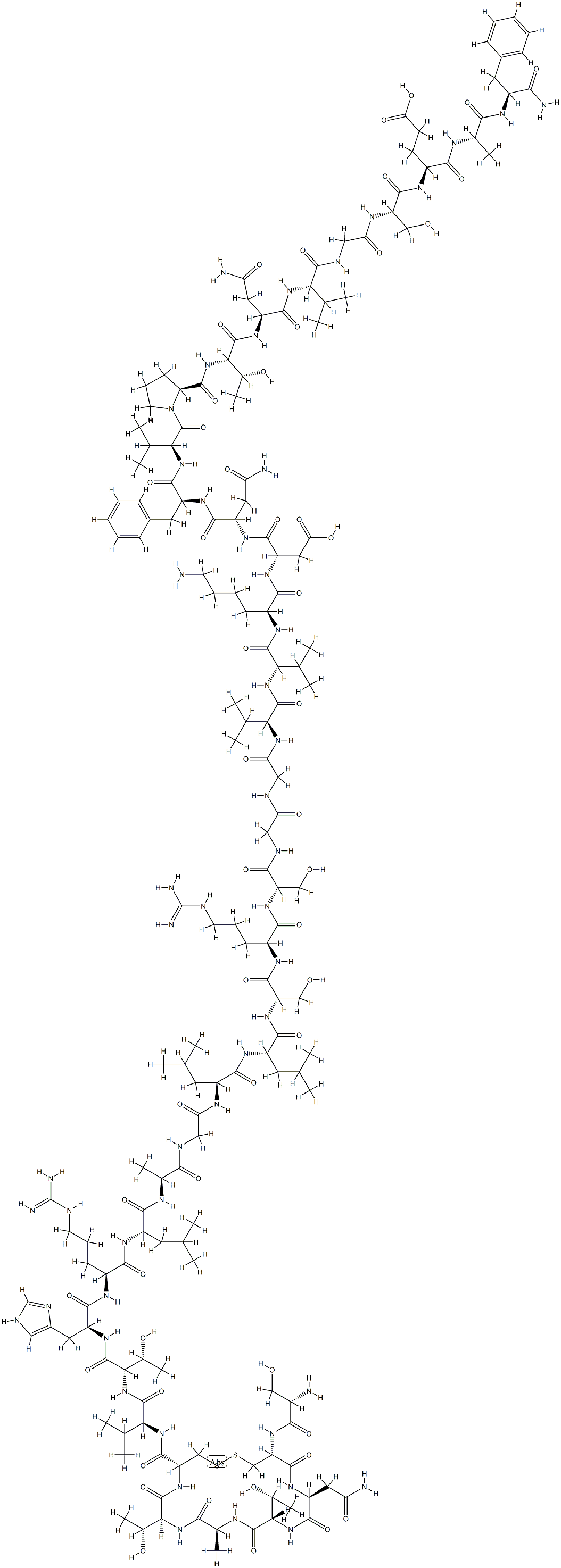 α-カルシトニン遺伝子関連ペプチド【ラット】 化学構造式