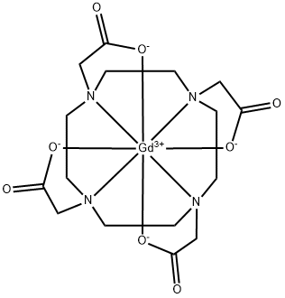 GADOLINATE(1-), [1,4,7,10-TETRAAZACYCLODODECANE-1,4,7,10-TETRAACETATO(4-)-KN1,KN4,KN7,KN10,KO1,KO4,KO7,KO10]-, 83678-67-5, 结构式