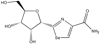 2-(α-D-リボフラノシル)-4-セレナゾールカルボアミド 化学構造式