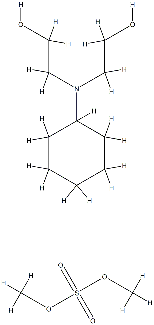 Sulfuric acid, dimethyl ester, compd. with 2,2'-(cyclohexylimino)bis[ethanol] homopolymer 结构式
