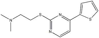 N,N-dimethyl-2-((4'-(thien-2''-yl)pyrimidin-2'-yl)thio)ethylamine Struktur
